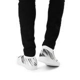 Men's Premium White Black Stripes Lace-Up Canvas Shoes TRONFORM 2024 Winter Collection - TRONFORM