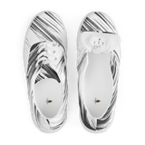 Men's Premium White Black Stripes Lace-Up Canvas Shoes TRONFORM 2024 Winter Collection - TRONFORM