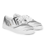 Men's Premium White Black Stripes Lace-Up Canvas Shoes TRONFORM 2024 Winter Collection - TRONFORM