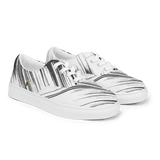 Women's Premium White Black Stripes Lace-Up Canvas Shoes TRONFORM 2024 Winter Collection - TRONFORM