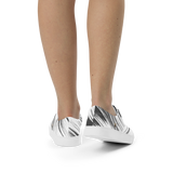 Women's Premium White Black Stripes Lace-Up Canvas Shoes TRONFORM 2024 Winter Collection - TRONFORM