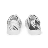 Women's Premium White Black Stripes Lace-Up Canvas Shoes TRONFORM 2024 Winter Collection - TRONFORM