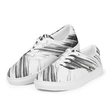 Women's Premium White Black Stripes Lace-Up Canvas Shoes TRONFORM 2024 Winter Collection - TRONFORM