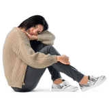 Women's Premium White Black Stripes Lace-Up Canvas Shoes TRONFORM 2024 Winter Collection - TRONFORM